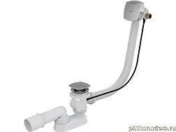 Alca Plast A564CRM2-100 Сифон для ванны с напуском воды через перелив пластик-металл