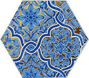 Kerama Marazzi Талья VTA-431-24000 Декор 5 Синий Глянцевый 20х23,1 см