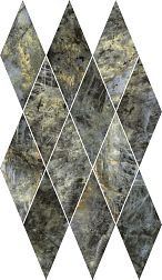 Italon Stellaris Madagaskar Dark Diamond Lux Серая Глянцевая Мозаика 28х48 см