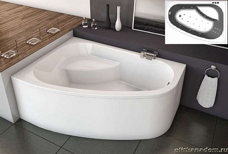 Kolpa San Chad S Акриловая ванна, левая, комплектация Magic 170х120