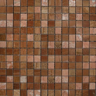 Bertini Mosaic Мозаика из мрамора Rosa Tea- Wood-Grain Yellow Мозаика 2х2 сетка 30,5х30,5