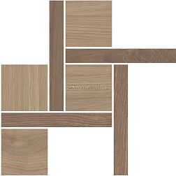 Kerama Marazzi Альберони T056-SG644020 3 Мозаичный Коричневый Матовый обрезной Декор 27,5x27,5 см