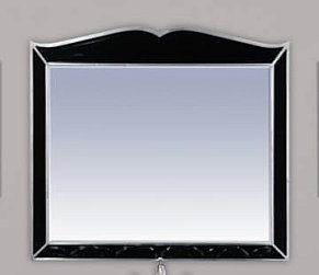 Зеркало Misty Анжелика 100 с сусальным серебром, цвет черный