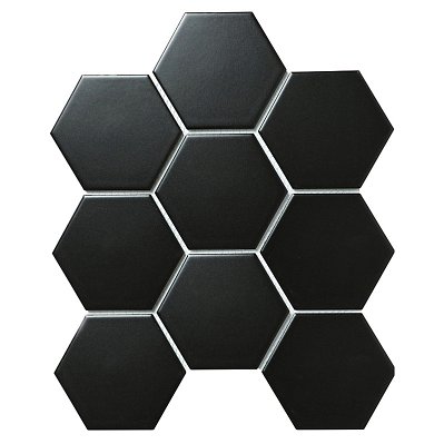 Starmosaic Homework Hexagon Big Black Matt Мозаика 25,6х29,5
