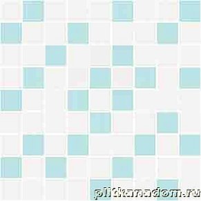 Cersanit Tiffany Blue A-TV2L041G Вставка мозаика голубой 30x30 см