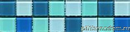 L Antic Colonial Glass Mosaics Listel Wind Azul Бордюр 4,7x20