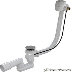 Alca Plast A564CRM1-120 Сифон для ванны с напуском воды через перелив пластик-металл