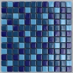 MVAPrintMosaic Мозаика стеклянная Микс 25FL-S-049 Синий + Голубой 31,5х31,5 см