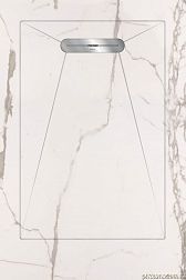Aquanit Envelope Душевой поддон из керамогранита, цвет Infinity Beyaz, 90x135