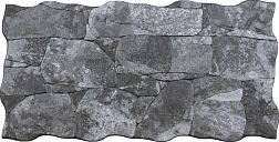 Porcelanicos HDC Vulkano Dark Черный Матовый Структурированный Керамогранит 33,3x65 см