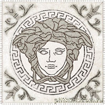 Gardenia Versace Palace living gold 118445 White Medusa Панно 78,9х78,8