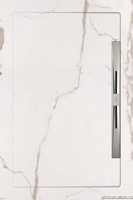 Aquanit Slope Nova Душевой поддон из керамогранита, цвет Infinity Beyaz, 80x120