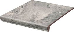 Paradyz Mattone Pietra Grafit Серая Матовая Ступень простая с капиносом 30х33 см