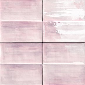 Mainzu Aquarel Deco Pink Розовая Глянцевая Настенная плитка 15x30 см