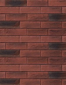 UniStone Вальдер Рядовая 03-63 Красный Пестрый Матовая Плитка для навесного фасада 6,5x21 см