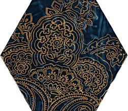 Paradyz Urban Colours Blue Inserto Szklane Heksagon B Декор 19,8х17,1 см