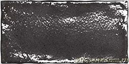 Equipe Altea Black Черная Глянцевая Настенная плитка 7,5x15 см