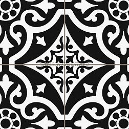 Prissmacer Chester Black Pre. Черно-белый Матовый Керамогранит 45x45 см