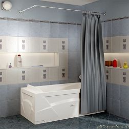 Radomir Карниз Г-образный для шторы на прямоугольную ванну, 150х75