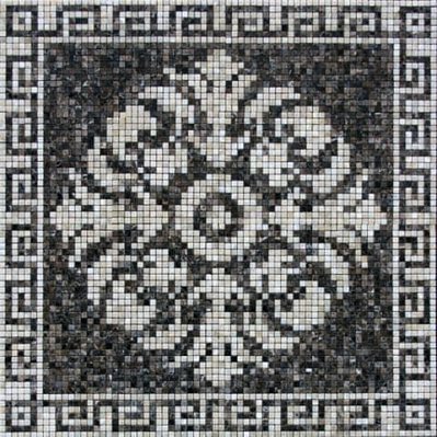 Infinity Ceramic Tiles Mosaico Marble Emperador Roseton Dark Декор 30x30