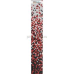 MVAPrintMosaic Растяжки 25RFL-S-171 Белый + Черный + Красный Мозаика 31,7х31,7 см (полоса 8 карт 31,7х31,7)
