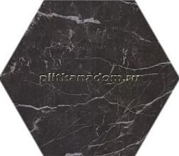 Casalgrande Padana Marmoker Nero Creta Rosato Esagono Lucido Декор 51,9х30 см