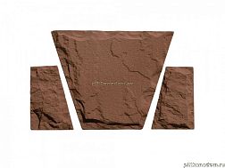 UniStone 4 Коричневый Замковый камень 10,8x21,6x3,5 см