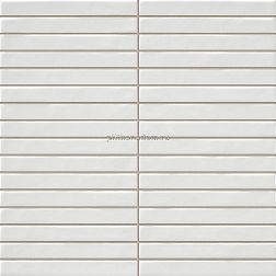 La Platera Kromo Pencil White Белая Матовая Настенная плитка 35x35 см