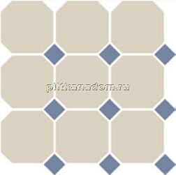 Top Cer Octagon 4416 OCT11-1Ch White 16-Blue Cobalt Dots 11Керамогранит 30x30 см