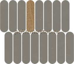 Vives New York Mosaico Rockaway Grafito R10 Серая Матовая Мозаика 27x31 см
