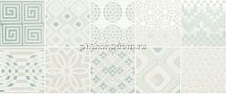 Novabell Milady MLW D77K Preinciso Patchwork White-Mint Декор 25x60 см