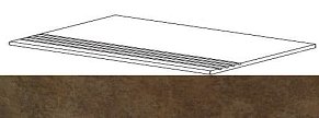 Seranit Riverstone Mocha ступень с насечками 30x120 см