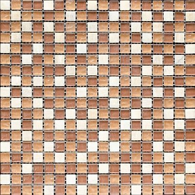 Bertini Mosaic Мозаика Миксы из стекла Brown mix Мозаика 1,5х1,5 сетка 30,5х30,5
