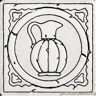 Керама Марацци Ницца светло-серый 1753 Декор настенный 9,9x9,9