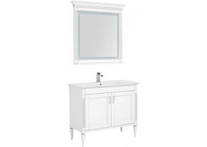 Комплект мебели для ванной Aquanet Селена 105 белый/серебро (2 дверцы)