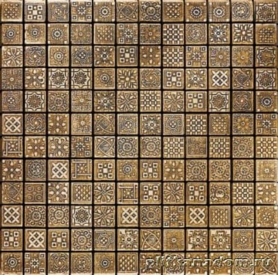 Petra Antiqua Luxury Mos. 2,5х2,5 Dark Gold 800 Мозаика 30,5х30,5