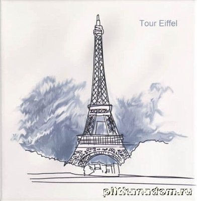 Mainzu Ondulado World-2 Tour Eiffel 3 Декор (одна из 6-ти штук комплекта) 20х20