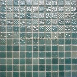 Gidrostroy Стеклянная мозаика L-026 Бирюзовая Глянцевая 2,5x2,5 31,7x31,7 см