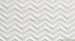 Atlas Concorde 3D White Chevron Glitter Matt Декор 30,5х56 см
