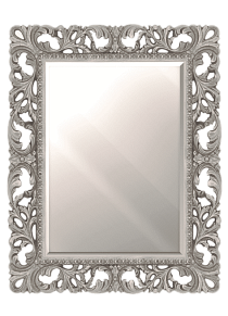 Зеркало Misty Аврора R.1021.BA.ZF Silver 76х97 см серебро с узором