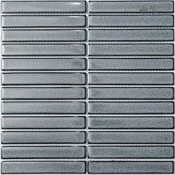 NS-Mosaic Rustic series R-327 Керамика Глянцевая Серая Мозаика 29,6х30 (2,2х14,5) см