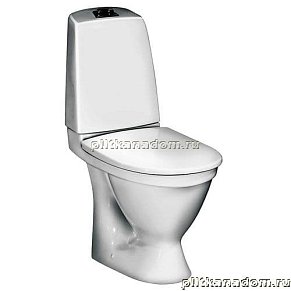 Gustavsberg Nautic GB115510301217 Унитаз со скрытым горизонтальным выпуском, стандартное сиденье с крышкой