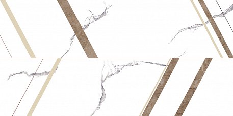 Евро-Керамика Калакатта Лайт 5 KL 0105TG На белом серый Глянцевая Вставка 25х50 см