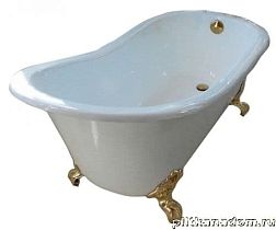 Magliezza Gracia DO Чугунная ванна (ножки золото), белый экран 170х76