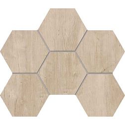 Estima Soft Wood SF02 Hexagon Creamy Бежевая Матовая Мозаика 25x28,5 см