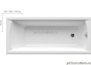 Ravak Classic C861000000 Ванна 120x70