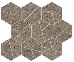 Atlas Concorde Boost Stone Taupe Mosaico Hex Декор 25х28,5 см