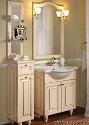 ЭкоМебель Royal Комплект мебели для ванных комнат Royal-3 Light2 (тумба с умывальником 80, зеркало в раме)
