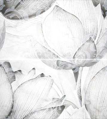 Lasselsberger-Ceramics Каррарский Мрамор 1609-0019 Панно из 2-х плиток Цветы 45х50 см