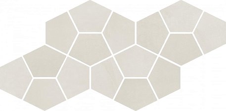 Italon Continuum Полар Призм Белая Натуральная Мозаика 20,5х41,3 см